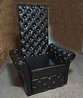 Трон педикюрный РИКАРДО кресло для педикюра со спинкой кресло-трон профессиональные педикюрные кресла