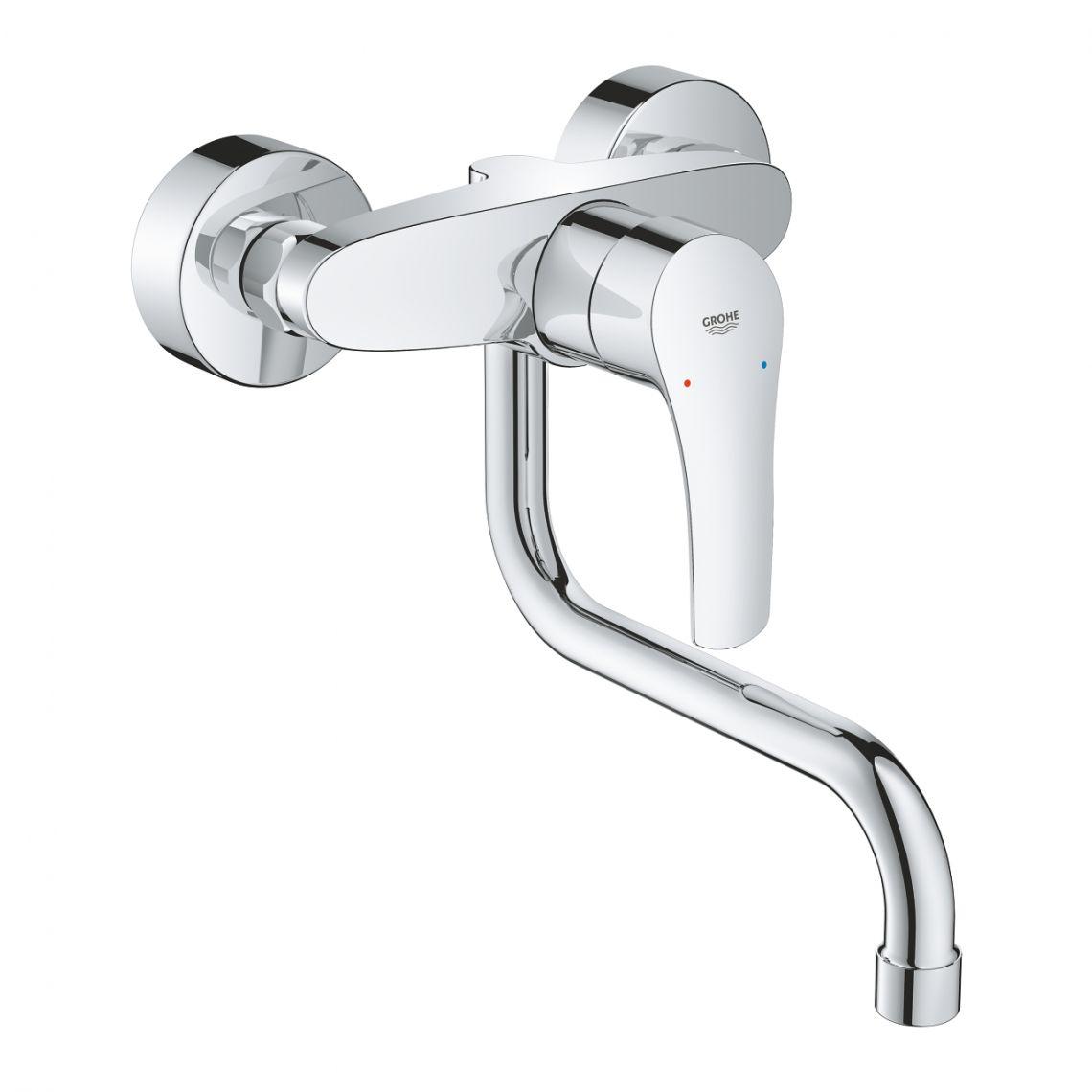 Змішувач одноважільний настінного монтажу GROHE Eurosmart 31391003 хром латунь 147332, фото 1