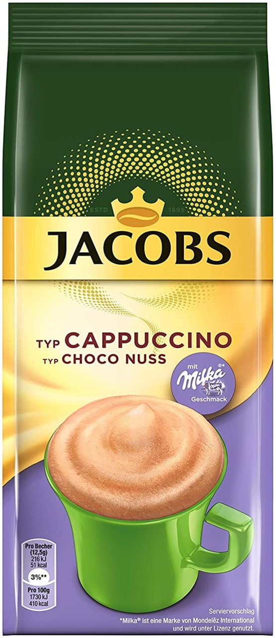 Капучино Jacobs Cappuccino Choco Nuss с орехом 500 г.