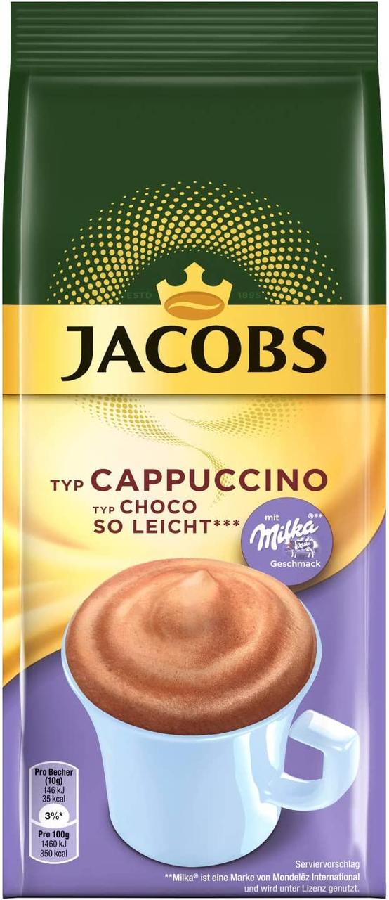 Капучино Jacobs Momente So Leicht зі збитими вершками та шоколадом Milka 400 г.