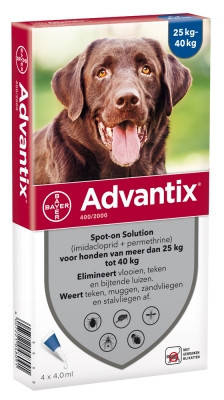 Купить Bayer Advantix (Адвантикс) для собак весом 25-40 кг, 1 пипетка 4 ...