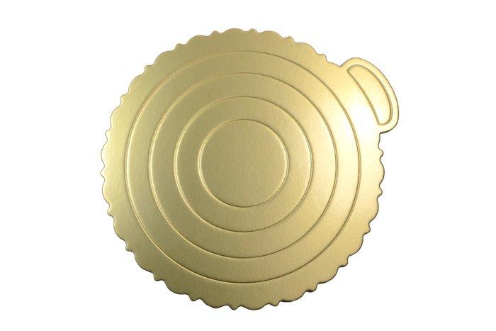 Підкладка для торта d 240 мм товщина 2 мм, набір 10 шт, золото, фото 1