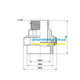 Американка 40х1-1/4 РЗ KOER (Чехія) Американка із зовнішнім різьбленням Згін зовнішня різьба поліпропілен під пайку, фото 3