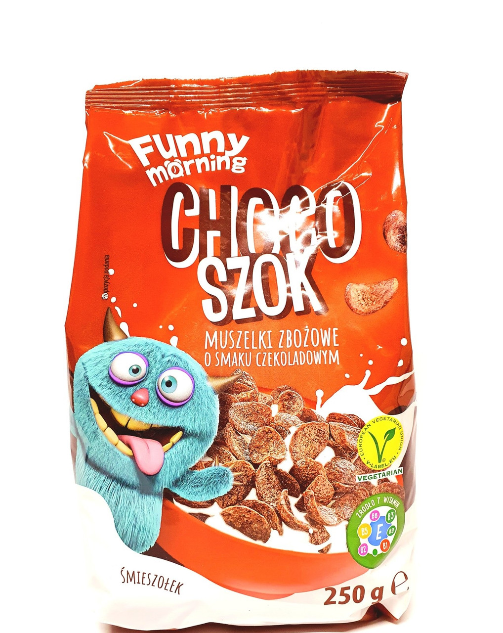 Хлопья Шоколадные кукурузные Fun Morning Choco Szok Smieszolek 250 г Польша - фото 4 - id-p1639053370