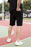 Літні зручні чорні шорти карго чоловічі з котону, фото 9