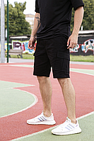 Літні зручні чорні шорти карго чоловічі з котону