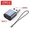 Адаптер Essager Type-C to USB 3.0 для заряджання та передавання даних Black/Gray (EZJCA-SRB0G), фото 2