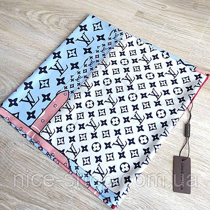 Хустка Louis Vuitton шовкова з ручною підшивкою, фото 4