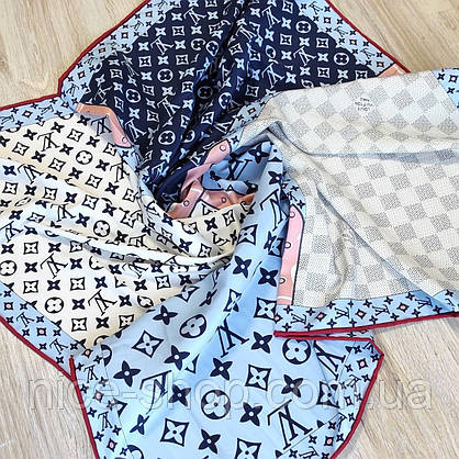 Хустка Louis Vuitton шовкова з ручною підшивкою, фото 5