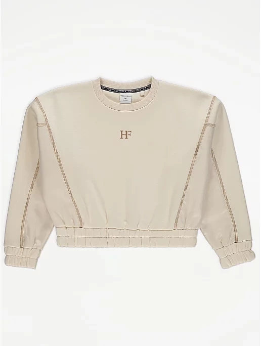 Світшот укорочений молочного кольору Holyfield George 8-10 років, фото 1