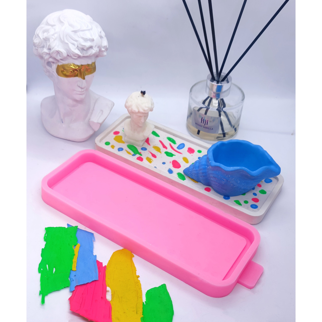 Молд поднос для акрилового композиту, гіпсу, бетону. Платиновий міцний силікон., фото 1