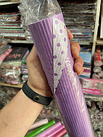 Бумага для подарунків двохстороння горошок фіолетового кольору 100*70, 10метрів