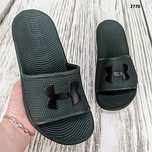 Підліткові шльопанці для хлопчика сланці хакі спортивного плану