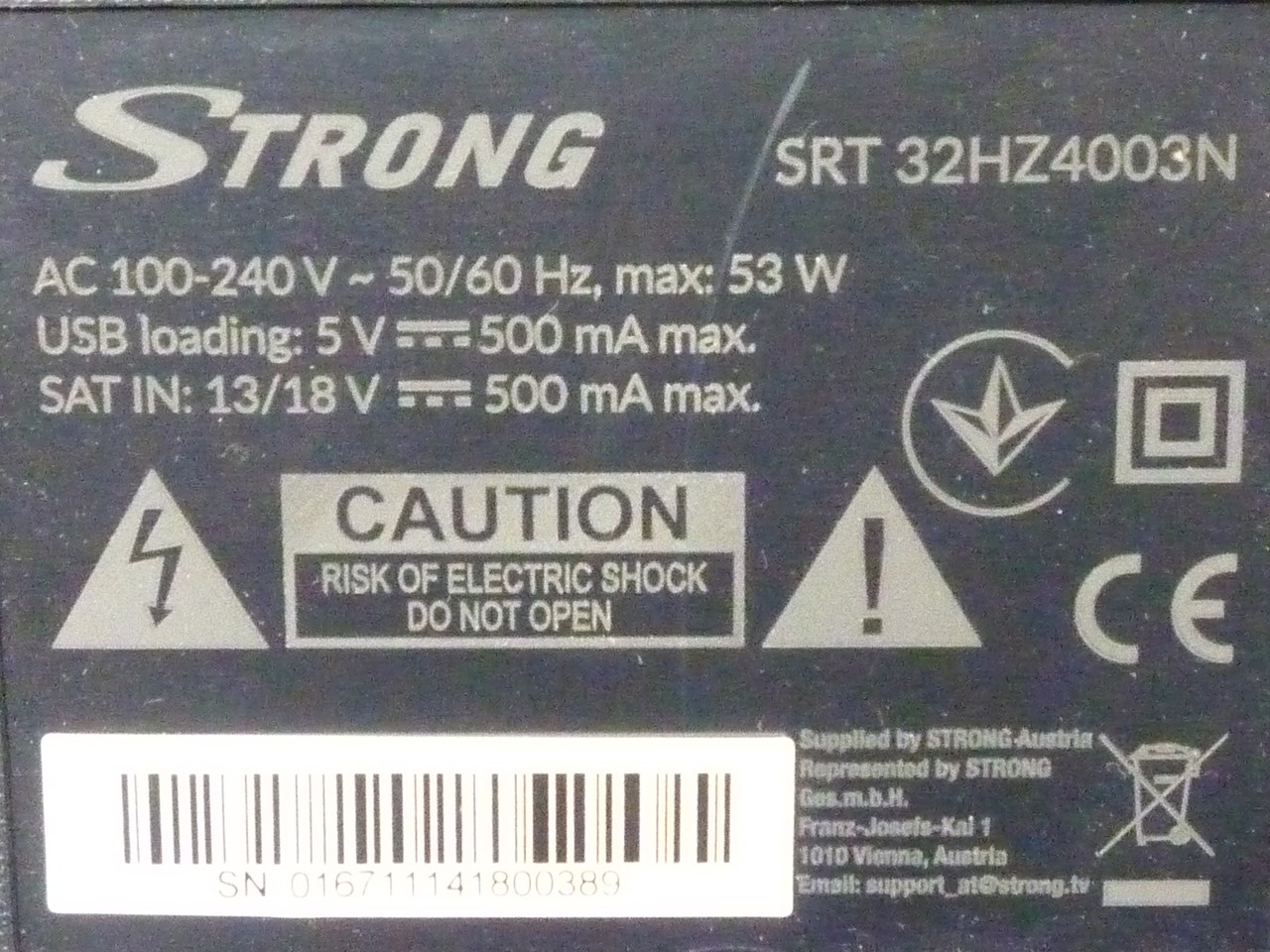 Пульт ДУ від LED телевізора Strong SRT 32HZ4003N., фото 1