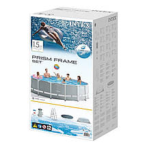 Каркасний круглий басейн (457 x 122 см, 16805 л) Intex 26726 Сірий (повна комплектація), фото 4