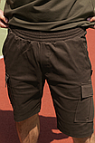 Комфортні шорти карго спортивні чоловічі зручні для міста з котону, фото 3