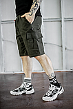Комфортні шорти карго спортивні чоловічі зручні для міста з котону, фото 4