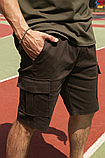 Комфортні шорти карго спортивні чоловічі зручні для міста з котону, фото 7