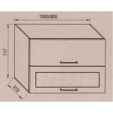 Верхня секція 80БСк Кухня Адель Люкс СМ Світ Меблів, фото 1
