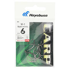 Гачки Hayabusa Carp W-1 Black Nickel No6