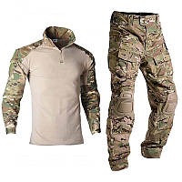 Комплект військової форми ЗСУ UBACS MultiCam з налокітниками та наколінниками