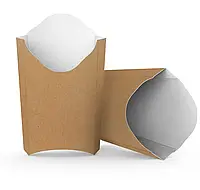 Упаковка для картофеля фри картонная "Миди" Крафт (120 грамм) 121х77х91 мм. 100шт./упаковка