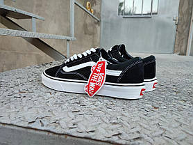 VANS Old Skool Ванси чорно-білі Кеди текстиль унісекс, фото 4