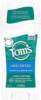 Стійкий органічний дезодорант без аромату Tom's of Maine Long-Lasting Deodorant Unscented 64 г