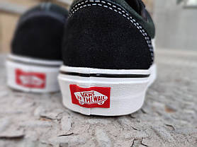 Чорно-білі Кеди Ванси текстиль VANS Old Skool унісекс, фото 5