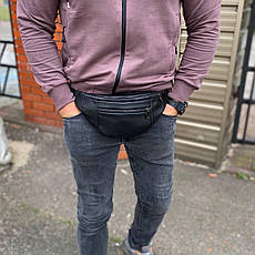 Сумка на пояс бананка нагрудна сумка з екошкіри повсякденна універсальна стильна якість містка, фото 3