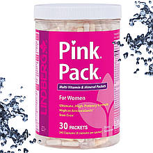 Вітаміни для жінок Lindberg Pink for Women Multi-Vitamin & Mineral 30 пакетиків (240 капсул)