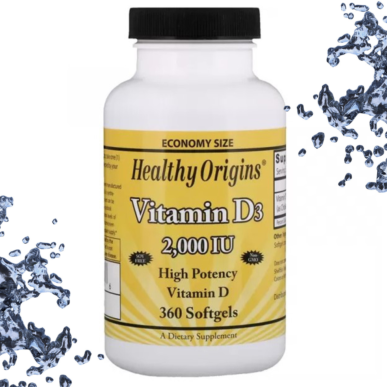 Вітамін Д3 Healthy Origins Vitamin D3 2.000 IU 360 гелевих капсул