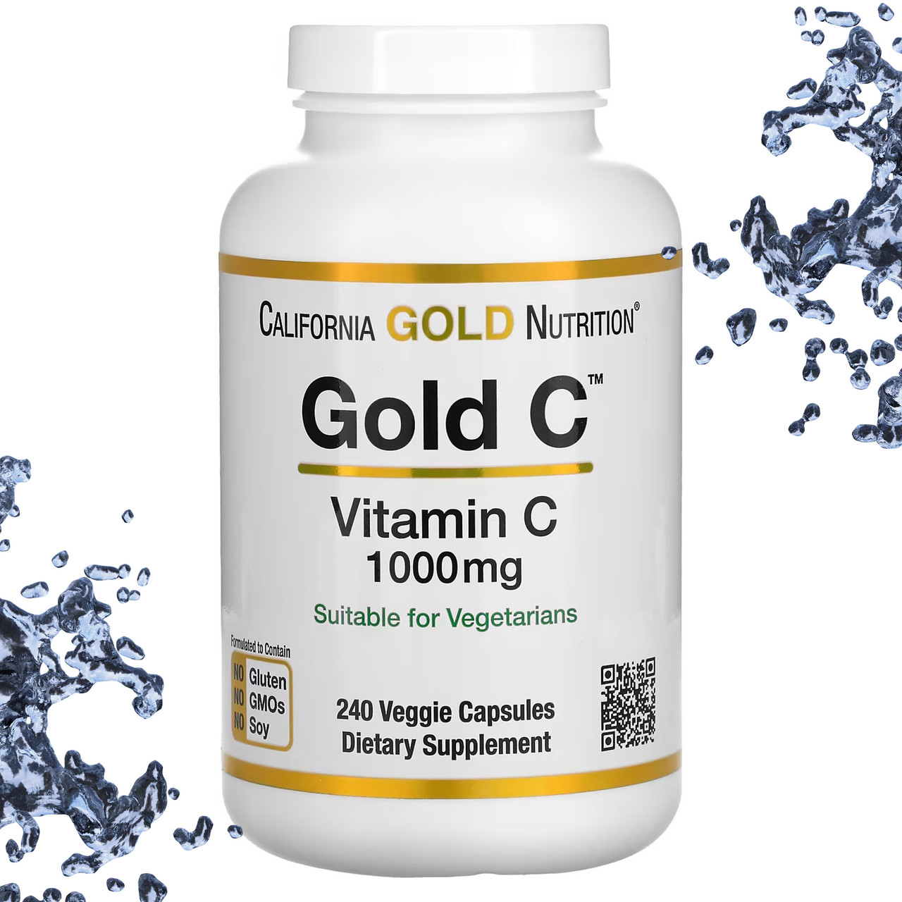 Вітамін С California Gold Nutrition Vitamin C 1000 мг 240 вегетаріанських капсул