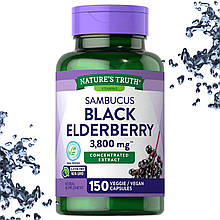 Чорна Бузина Nature's Truth Sambucus Black Eldelberry 3800 мг 150 вегетаріанських капсул