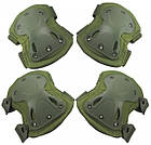 🔥 Наколінники та налокітники тактичні, захисні "Eagle KN-04" (Оліва), фото 3