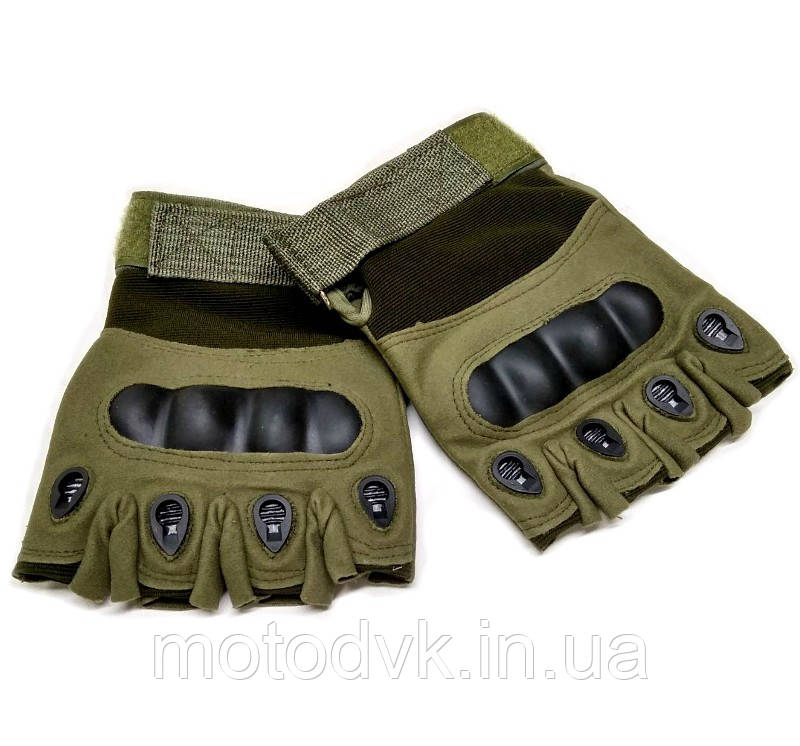 Рукавички колір оливи без пальців розмір XL