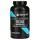Sierra Fit, мікронізовані BCAA, амінокислоти з розгалуженим ланцюгом, 500 мг, 240 рослинних капсул