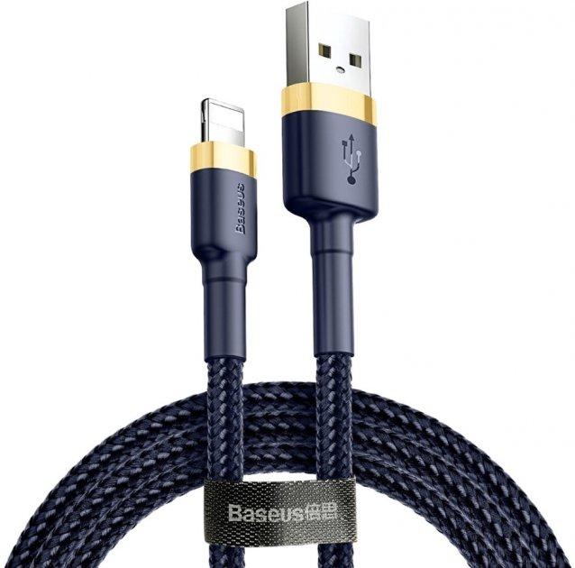 Кабель Baseus Cafule Cable USB to Lightning 1.5A 2m CALKLF-CV3 Dark Blue-Gold