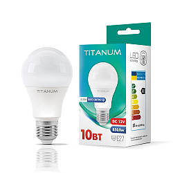 LED лампа TITANUM A60 12V 10W E27 4100K