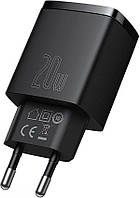 Мережевий зарядний пристрій Baseus Compact Quick Charger U+C 20 W EU black (CCXJ-B01)