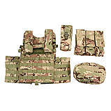 Жилет тактичний плитоноска MOLLE мультикам військова армійська, фото 8
