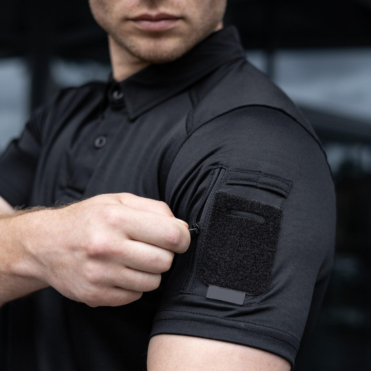 Поло тактичне "Tactical" Polo Black L - фото 9 - id-p1639295616