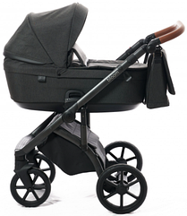 Дитяча коляска універсальна 2 в 1 Roan Bloom 9023-RB-26, Black stripes, чорний (Ролан Блум, Польща)