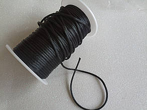 Шнур корсетний 2м атласний колір чорний