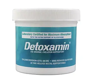 Detoxamin 500MG, Calcium-Disodium EDTA with Glutathione, 30 Count Cупозиторії з ЕДТА та глутатіоном, 30шт., строк до 05/2027