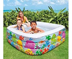 Надувний дитячий басейн Intex 57471 Акваріум 424 літра ДxШxВ 159 x 159 x 50 см