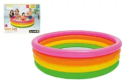 Надувний дитячий басейн Intex 56441 «Палаючий захід» 168×46 см, надувне дно