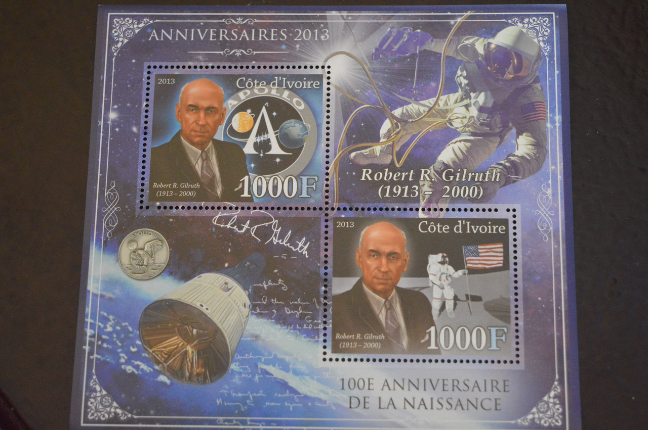 Кот-д'Івуар. История. Личности. Блок. 2015 рік (В-8)