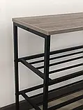 Полиця для взуття металева J4 LOFT (банкетка, підставка для взуття) "Метакам", фото 5