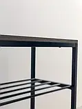 Полиця для взуття металева J4 LOFT (банкетка, підставка для взуття) "Метакам", фото 6